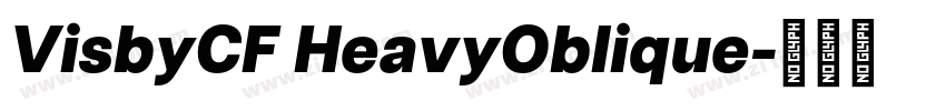 VisbyCF HeavyOblique字体转换